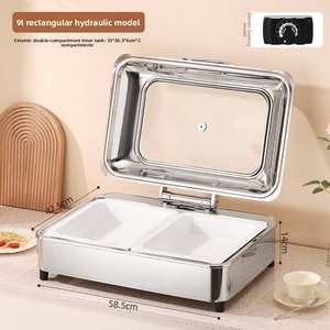 Recipiente para Calentar <span class=keywords><strong>Comida</strong></span> con Tapa de Lujo, Acero Inoxidable, Hidráulico, para Buffet, Suministros para Hoteles, Catering, Bodas y Banquetes - Product Image 6