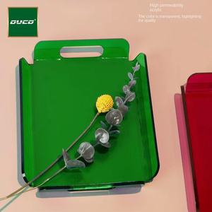 Benutzer definierte transparente Acryl Obst tablett Großhandel integrierte Hot Bending Acryl Tablett Spritzguss Hotel Gebäck Obst platte - Product Image 2