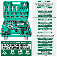 Ensemble d'outils de réparation automobile, clé à douille, clé à cliquet, douilles, ensemble complet d'outils pour mécaniciens, garage et maison