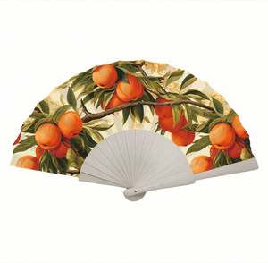 Abanico Plegable Personalizado de 23 cm, Hermoso Abanico de Madera para Baile al Aire Libre, Promocional, de Poliéster, Algodón y Bambú, con Diseño Pintado de Amor, en Oferta - Product Image 5