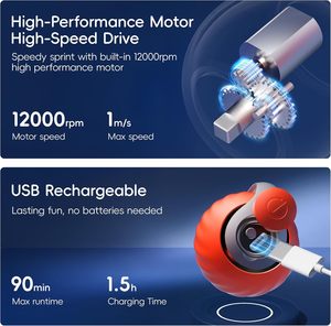 Hot Selling USB Interactive Smart Pet Cat Toy 360° Automatic Rotating Rolling <b>Ball</b> Cat Toys Moving Wiggle and Crawl <b>Dog</b> <b>Balls</b> - Product Image 3