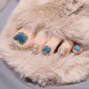 Haute qualité 24 pièces ABS ongles couverture complète artificielle presse-sur ongles d'orteil faux <span class=keywords><strong>pied</strong></span> ongles conseils pour l'application des doigts - Product Image 5