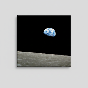 Impression sur toile Earthrise Moon : Art mural photo spatial de la NASA, toile enveloppée - Product Image 2