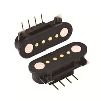 Connecteur magnétique Pogo Pin, pas de 3,0 mm, 4P, contact en laiton à ressort pour PCB, 12V