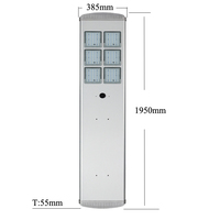 Lampe solaire de rue étanche IP65 120W avec contrôleur MPPT, angle de faisceau 140°, LED, télécommande, en alliage d'aluminium, garantie 3 ans