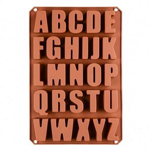 Molde de Silicona al por Mayor para Pastel con 26 Letras del Alfabeto Inglés, Molde de Chocolate con 26 Letras, Molde Rectangular Grande para Letras DIY - Product Image 2