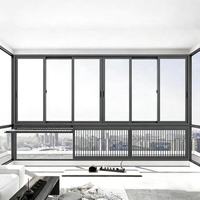 Proveedor de Ventanas Corredizas de Aluminio, Tamaño y Color Personalizados, Doble Acristalamiento para Casa, Apartamento, Balcón, Precio Directo de Fábrica