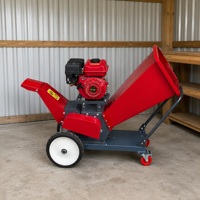 Broyeur à fourrage mobile sur roues 170F avec démarrage manuel, grande trémie pour ensilage de Napier, usage agricole