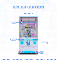 2 игрока мини игрушечный кран машина мини коготь машина с монетоприемником
