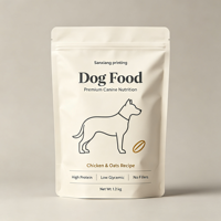 Sacs Doypack BOPP personnalisés imprimés en héliogravure, haute résistance à l'humidité, pour l'emballage de friandises pour chiens et chats, avec fermeture éclair, pour la vente au détail, 1 kg