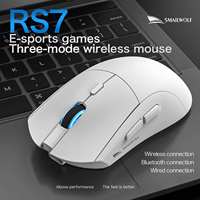 Smailwolf RS7 Souris de jeu sans fil tri-mode Capteur PAW3311 20000 DPI Taux de polling 1K 6 touches programmables Rechargeable
