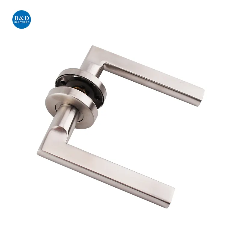 New Design Modern Stainless Steel Entry Wooden Door Hollow Tube Lever Handle