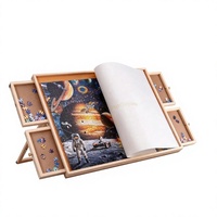 Table de puzzle en bois pliable personnalisable avec 6 tiroirs et couvercle pour le rangement et le tri des puzzles pour adultes