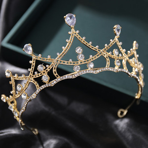 <span class=keywords><strong>Couronnes</strong></span> de mariée de style coréen personnalisées, <span class=keywords><strong>deux</strong></span> couleurs, alliage, cristal, strass, diadèmes polyvalents, élégants, pour tous <span class=keywords><strong>les</strong></span> jours, mariage, fête, spectacle - Product Image 3