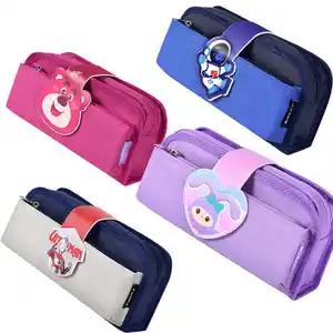 Schoolio Pink Pencil Case for Girls Zipper Pencil Pouch for 3 Ring Binder 
