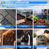 Pierre ponce de basalte polyvalente, applications diverses dans l'industrie, matériaux de construction, produits céramiques, pierres volcaniques rouges et noires