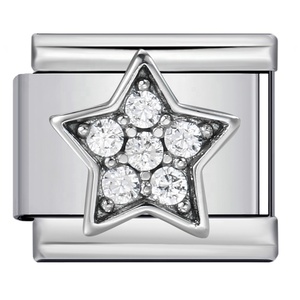 Abalorios Italianos 3D de Acero Inoxidable de 9mm con Cristales de Doble Tono y Diseños de Corazón, Elefante, Estrella, Ala y Huella para Pulsera Nomination - Product Image 4