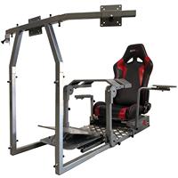 Cockpit de simulateur de course automobile 3030 en profilés d'aluminium série 6000, anodisé argent-noir, pour jeux de simulation, avec cadres industriels, découpe et pliage