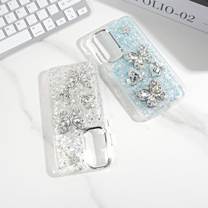 Custodia per telefono LIANGYAN all'ingrosso dalla fabbrica con accessori a farfalla in resina elettrificata e cornice per lenti galvanizzata - FUNDAS PROTECTOR Carcasa - Product Image 2