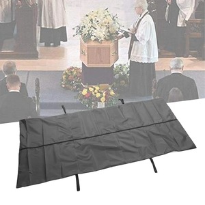 Sac de transport pour corps d'urgence, sacs pour cadavres, poignée renforcée, anti-fuite, tissu Oxford, double usage, noir, pour funérailles - Product Image 1