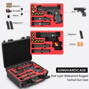 Kinghardcase Étuis rigides étanches pour armes à feu, étuis de présentation pour armes à feu, étuis pour armes à feu, antichoc, plusieurs étuis personnalisés pour armes à feu - Product Image 3