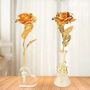 Rosa in Foglia d'Oro 24K all'Ingrosso, Fiore Artificiale per la Festa della Mamma e San Valentino - Product Image 3