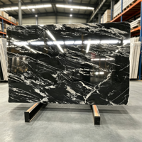 Granit noir naturel de qualité supérieure, idéal pour les murs intérieurs des halls d'hôtel, les îlots de cuisine et les tables à manger