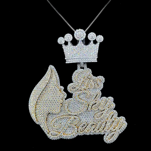 Pendentif élégant en argent 925 et moissanite, collier hip-hop élégant pour homme et femme, disponible à prix raisonnable. - Product Image 4