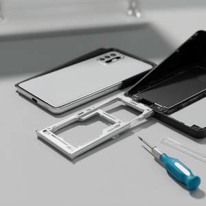 Bandeja para Tarjetas SIM y Micro SD para Samsung Galaxy A42 5G Plata - Product Image 3