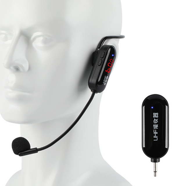 Long Range Wireless Microphone Headset Mic for Voice Amplifier Speaker Teaching Tour Guide