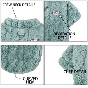 Sudadera térmica de forro polar de doble cara para mascotas, abrigo de invierno de poliéster para Bulldog Francés, ODM/OEM - Product Image 2
