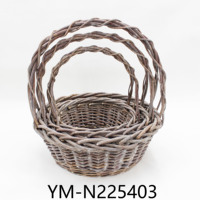 Panier à linge en saule, panier de rangement pour la maison, panier à fleurs en saule naturel, panier de rangement exquis et compact