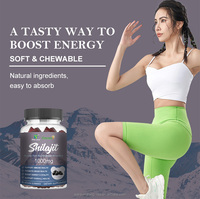 Résine de Shilajit Pur de l'Himalaya OEM, Extrait Naturel d'Ashwagandha et de Chaga, Complément Gommeux Apaisant, Gommes de Shilajit de l'Himalaya