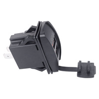 Chargeur de voiture transfrontalier le plus vendu, style Rocker, QC30, double USB, en matériau PC, avec ouverture pour la modification de la charge de téléphone en voiture