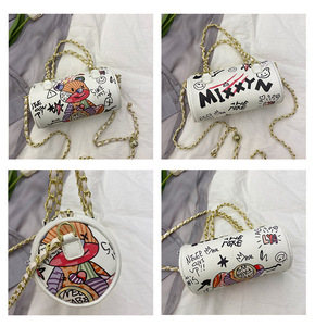 Nuove borse serie orsetto Graffiti borse in pelle di alta qualità Cartoon Bear borse a tracolla da donna Portafogli carini - Product Image 4