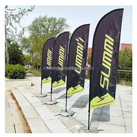 Drapeaux publicitaires Bali Bow Sail personnalisés, impression numérique, polyester, imperméables, durables, bannières volantes, drapeaux plume Swooper