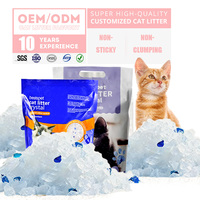 Litière pour chat en gel de silice absorbant rapidement et sans poussière, légère, facile à nettoyer et à éliminer