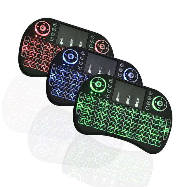 I8 Mini Wireless Keyboard with RGB Backlight and Touchpad Handheld ABS Material Compatible with PC Android TV Box