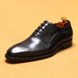 Zapatos Oxford de Oficina para Hombre, de Cuero Genuino Transpirable con Cordones, Diseño de Parches, Antideslizantes, Desodorantes, para Fiestas y Uso Diario - Product Image 6