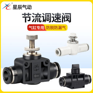 Valve endotrachéale à connexion rapide HVFF-6 avec restricteur de débit réglable et papillon en ligne, en laiton, LSA4/PA8/10-12mm - Product Image 5