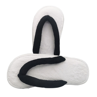 Chaussons d'hôtel personnalisés en velours corail lavables, tongs jetables pour invités d'hôtel