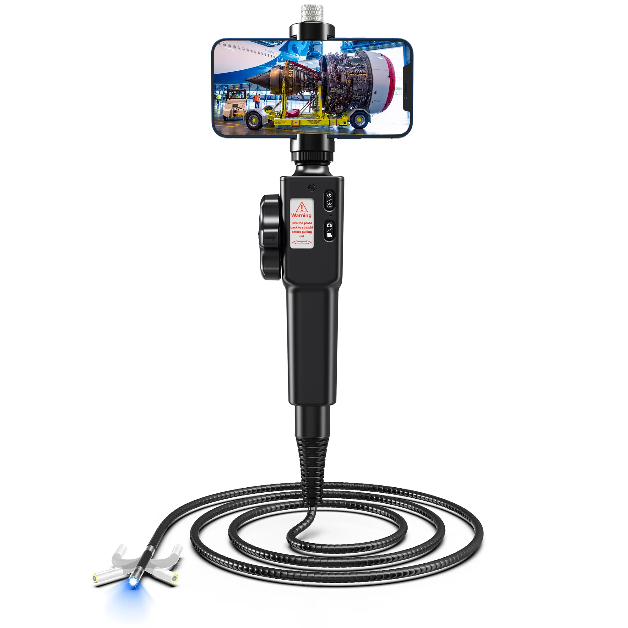 Ralcam F408A 1M Probe Endoscopic Mobile Snake Camera Iphone 8.5Mm Borescope Camera