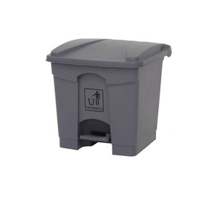 Pattumiera a Pedale 30 L Grigia con Coperchio per Rifiuti Domestici - Product Image 1