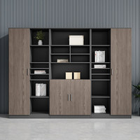 WJG-224X Armoire de classement en bois pour bureau, grand espace, design moderne et simple, organisateur mural pour documents