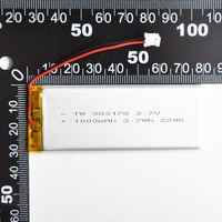 Batterie au lithium chinoise personnalisée pour équipement de surveillance de la qualité de l'air TW383178 3.7v 1000mah Batterie polymère au lithium