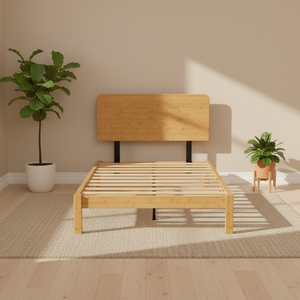 조립하기 쉬운 모던한 원목 친환경 대나무 침대 프레임 가구 - Product Image 2