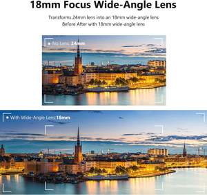 NEEWER Lente Gran Angular Compatible con Cámara <span class=keywords><strong>Sony</strong></span> <span class=keywords><strong>ZV1</strong></span>, 2 en 1 18mm HD Gran Angular y 10x Macro Lente Adicional con Extensión - Product Image 3