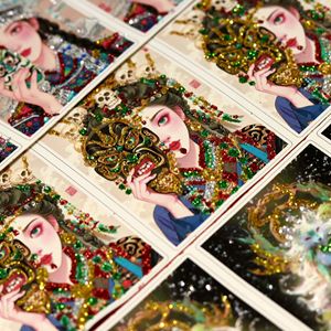 Handgeschilderde Thangka Gau Box Zha Ji La Mo Hanger Legering Thangka Container - Product Image 1