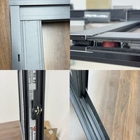 Fenêtre coulissante résidentielle moderne et étanche Double verre trempé cadre en aluminium à rupture thermique isolation thermique antivol