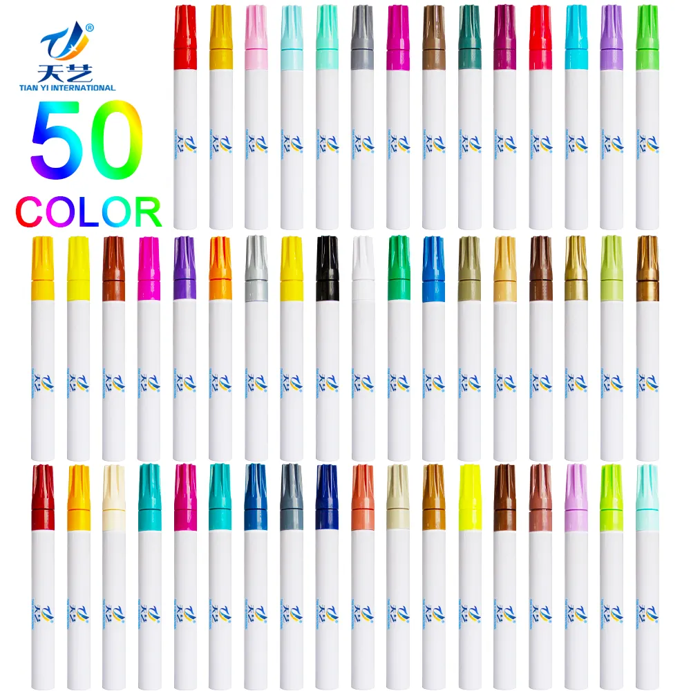 48 Stück Zeichnung Farb markierungen | Öl basierter Metalls tein wasserdichter Farb markierung stift-weißes Acryl medium